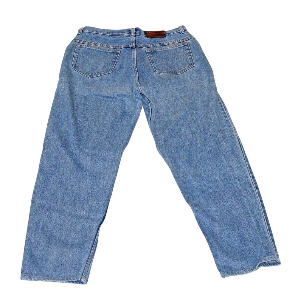 VTG Timberland Womens 14 Lt Washed Straight Leg Denim Jeans 80s Style Made USA - Picture 2 of 11